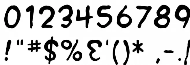 SF Wonder Comic Blotch Schriftart Anderer Schreiben