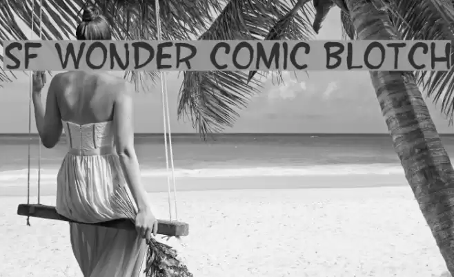 SF Wonder Comic Blotch Schriftart examples