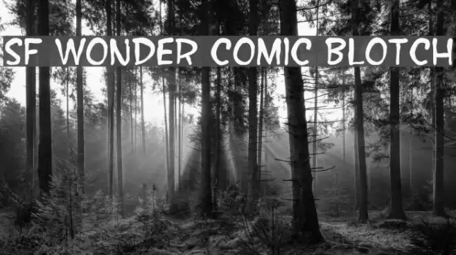 SF Wonder Comic Blotch Schriftart examples
