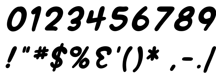 SF Wonder Comic Bold Italic Font OTHER CHARS