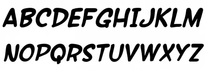SF Wonder Comic Bold Italic Schriftart Groß