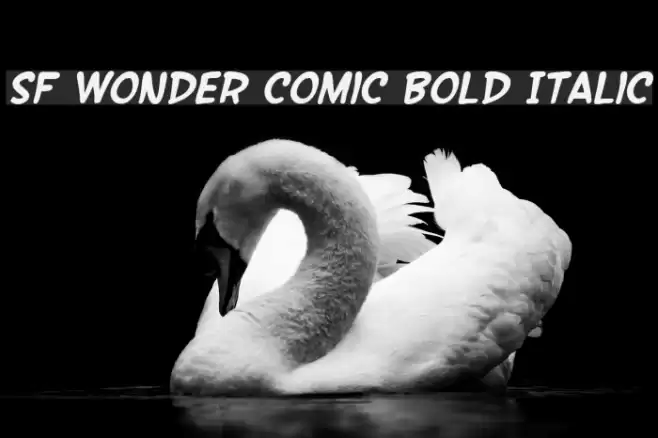 SF Wonder Comic Bold Italic Schriftart examples