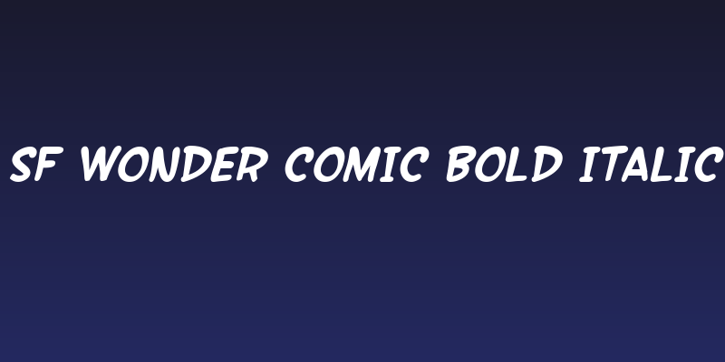 SF Wonder Comic Bold Italic Social Header