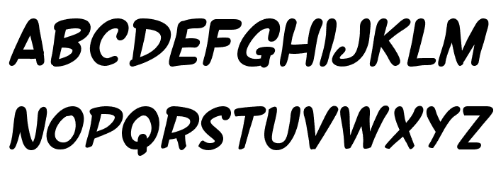 SF Wonder Comic Bold Italic Font LOWERCASE