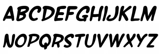 SF Wonder Comic Bold Italic Schriftart Kleinbuchstaben