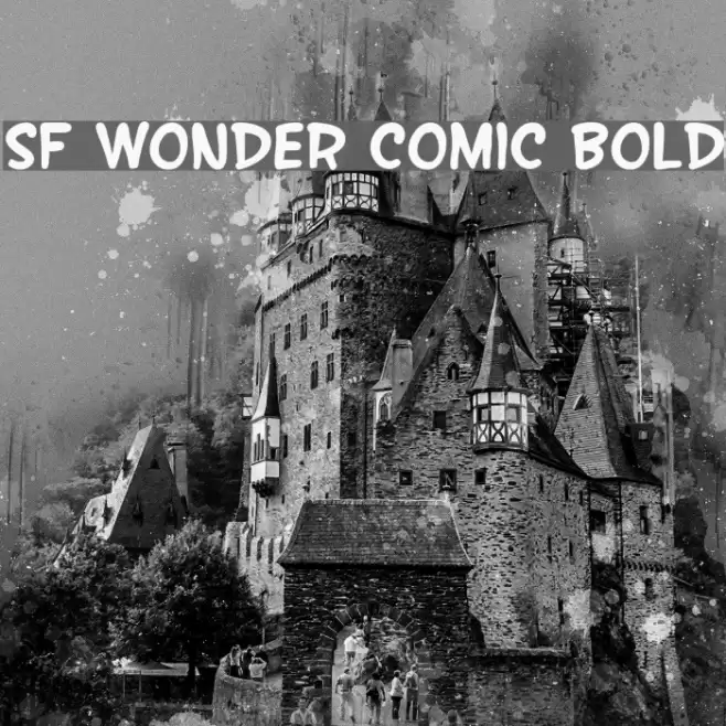 SF Wonder Comic Bold Schriftart examples
