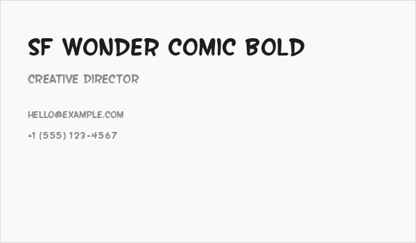 SF Wonder Comic Bold Business Card
