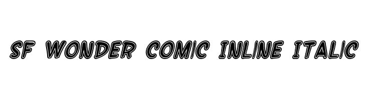 SF Wonder Comic Inline Italic Font