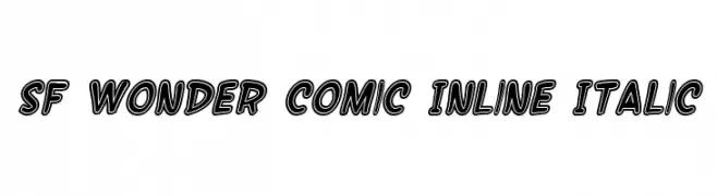 SF Wonder Comic Inline Italic  नि: शुल्क फ़ॉन्ट्स डाउनलोड