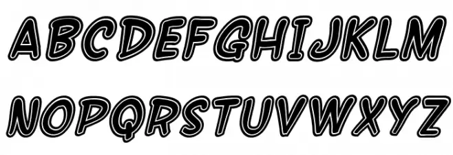 SF Wonder Comic Inline Italic Polices MAJUSCULES