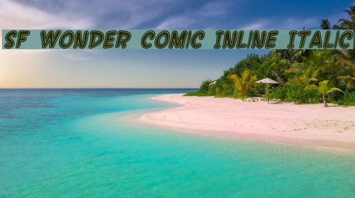 SF Wonder Comic Inline Italic Font examples