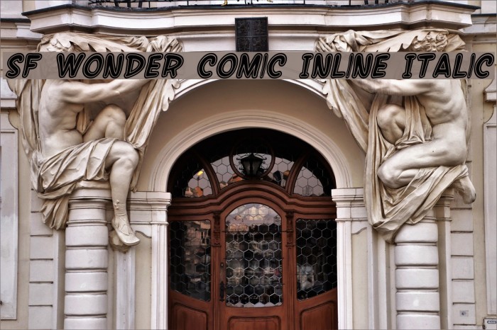 SF Wonder Comic Inline Italic Font examples