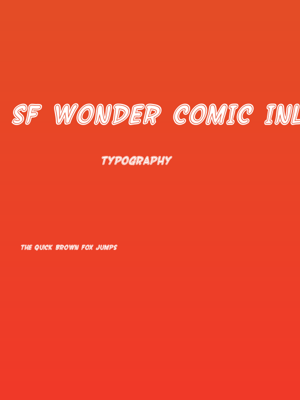 SF Wonder Comic Inline Italic Poster