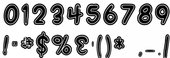 SF Wonder Comic Inline Font OTHER CHARS