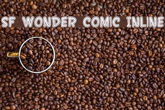 SF Wonder Comic Inline Font examples