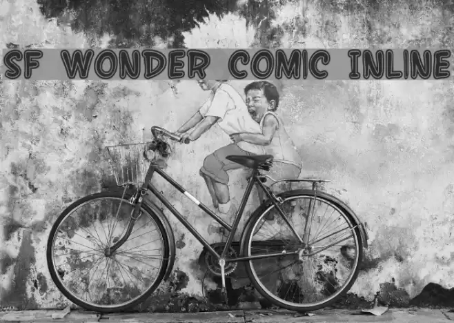 SF Wonder Comic Inline Font examples