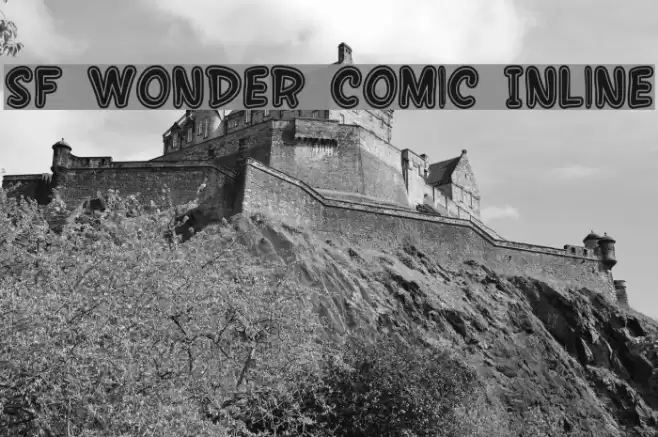 SF Wonder Comic Inline Font examples