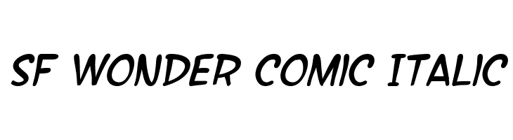 SF Wonder Comic Italic  Frei Schriftart Herunterladen