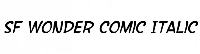 SF Wonder Comic Italic  Frei Schriftart Herunterladen