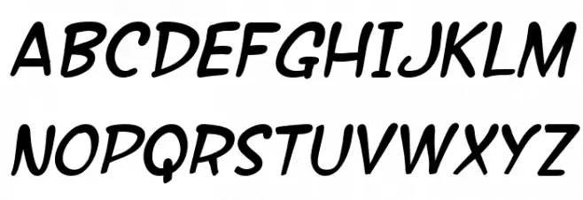 SF Wonder Comic Italic Schriftart Groß
