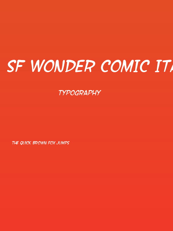 SF Wonder Comic Italic Poster