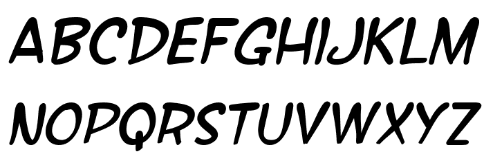 SF Wonder Comic Italic Font LOWERCASE
