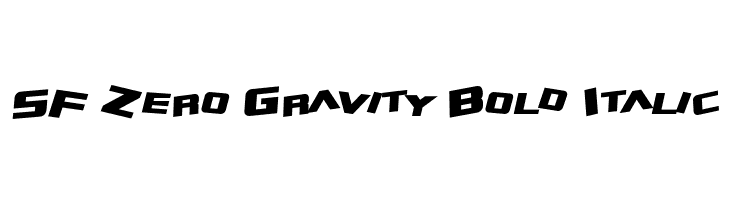 SF Zero Gravity Bold Italic Fonte