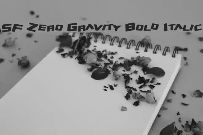 SF Zero Gravity Bold Italic Fonte examples