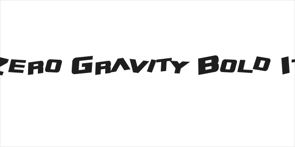 SF Zero Gravity Bold Italic Logo