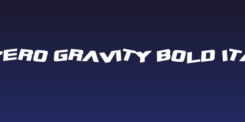 SF Zero Gravity Bold Italic Social Header