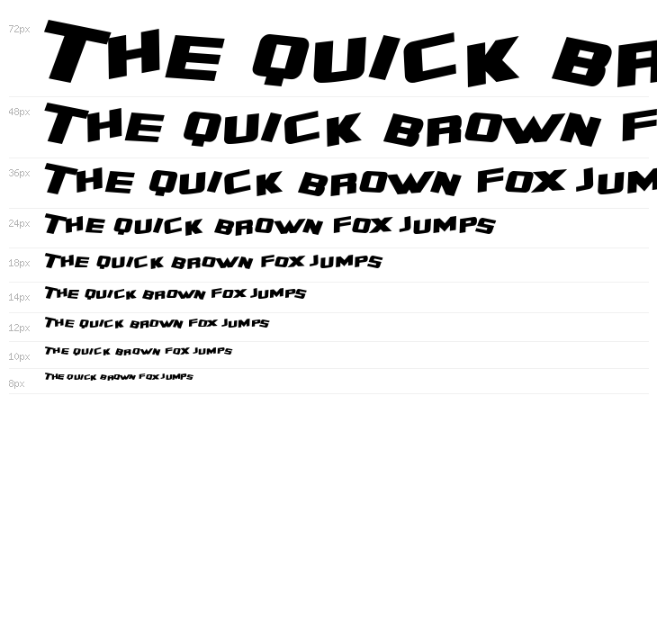 SF Zero Gravity Bold Italic Waterfall