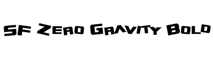 SF Zero Gravity Bold Schriftart