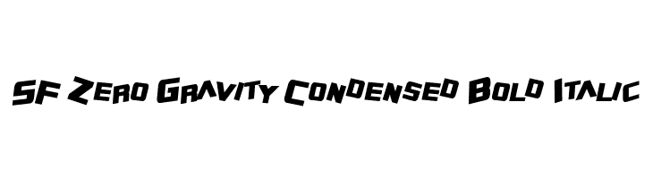 SF Zero Gravity Condensed Bold Italic Fonte
