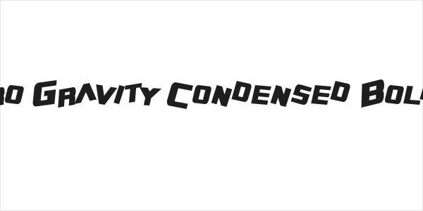 SF Zero Gravity Condensed Bold Italic Logo