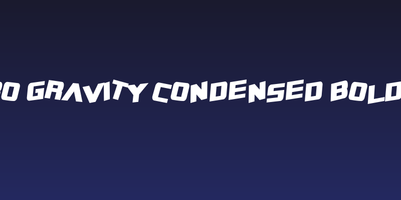 SF Zero Gravity Condensed Bold Italic Social Header