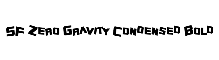 SF Zero Gravity Condensed Bold Fonte