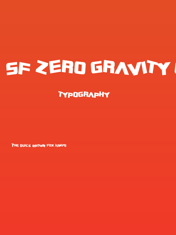 SF Zero Gravity Condensed Bold Poster