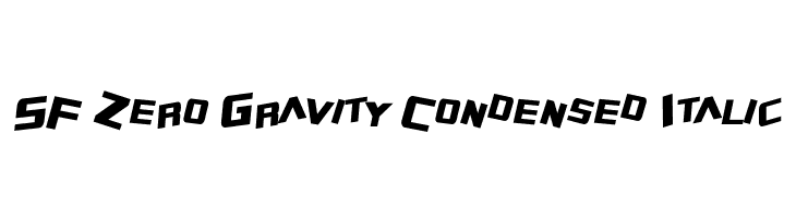 SF Zero Gravity Condensed Italic 字体