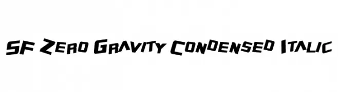SF Zero Gravity Condensed Italic  Descarca Fonturi Gratis