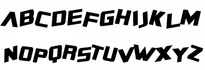 SF Zero Gravity Condensed Italic フォント 大文字