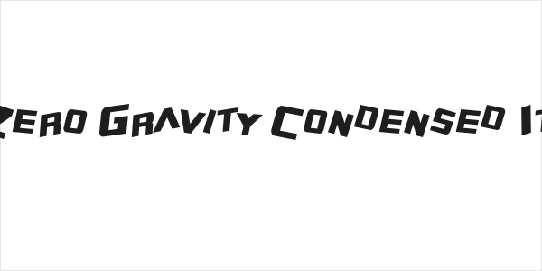 SF Zero Gravity Condensed Italic Logo