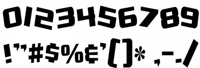 SF Zero Gravity Condensed Font Alte caractere