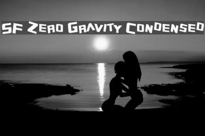 SF Zero Gravity Condensed Font examples