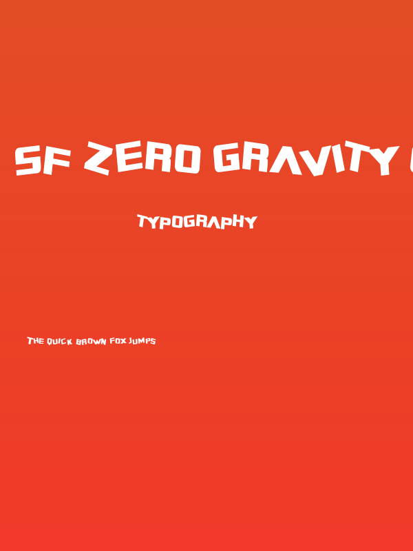 SF Zero Gravity Condensed Poster