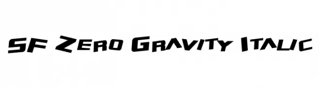 SF Zero Gravity Italic  Descarca Fonturi Gratis