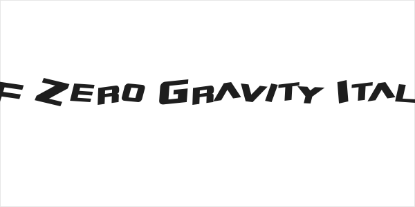 SF Zero Gravity Italic Logo