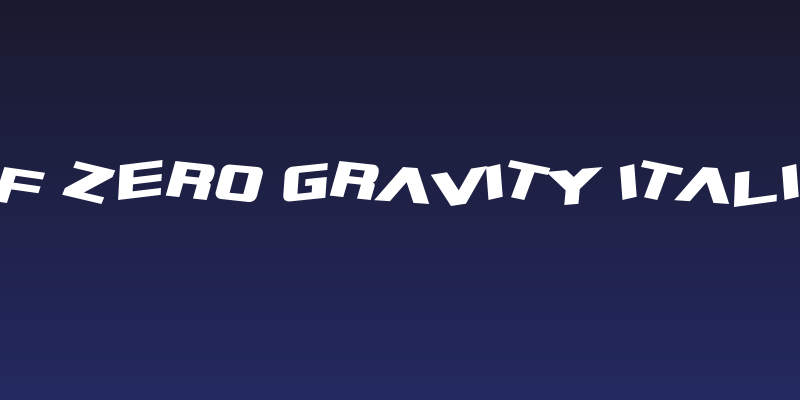 SF Zero Gravity Italic Social Header