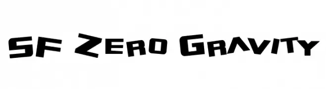 SF Zero Gravity  Fuentes Gratis Descargar