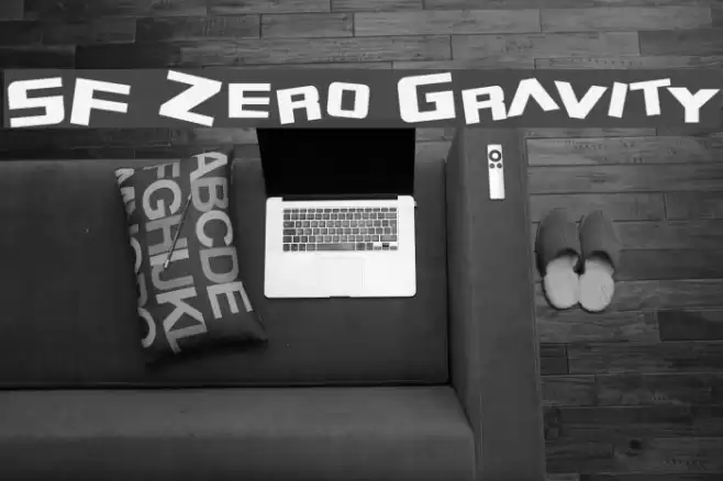 SF Zero Gravity Schriftart examples