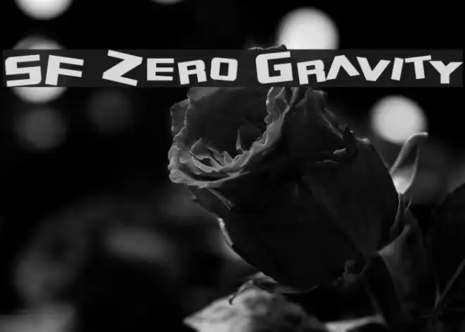 SF Zero Gravity Schriftart examples